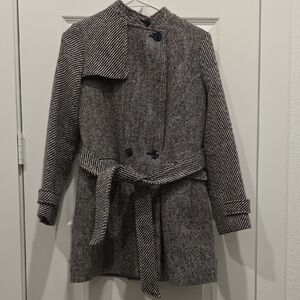 Banana Republic Black and White Trench Coat